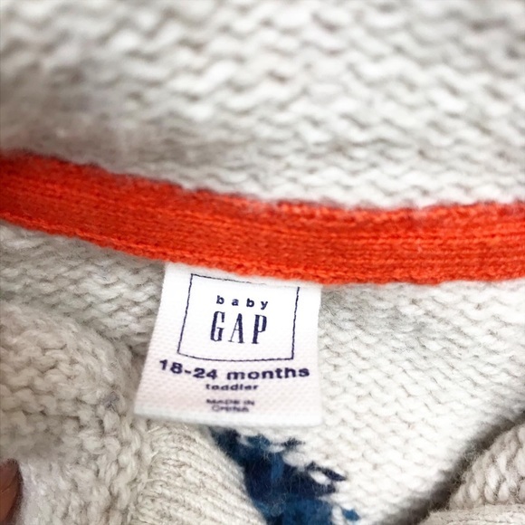 BABygap knit zip up cardigan GUC 18-24 months - Picture 3 of 4